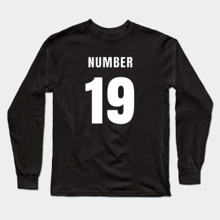 NUMBER 19 FRONT-PRINT Long Sleeve T-Shirt